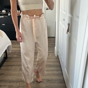 Amanda Uprichard 100% Silk Paperbag Pants S
